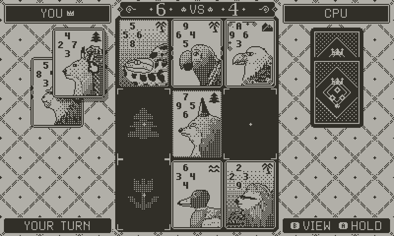 A Prey card placed beside a rival Hunter that is already touched flips it.