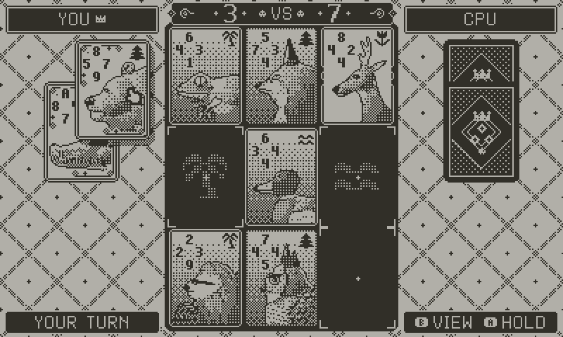 One placement, helped by abilities and the class triangle, flips several rival cards.
